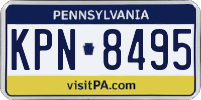PA license plate KPN8495