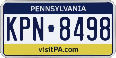 PA license plate KPN8498