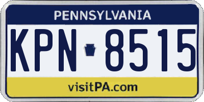 PA license plate KPN8515