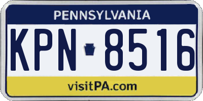 PA license plate KPN8516