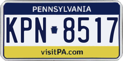 PA license plate KPN8517