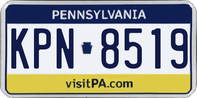 PA license plate KPN8519