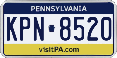 PA license plate KPN8520