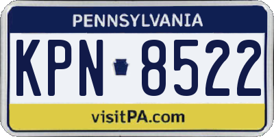 PA license plate KPN8522