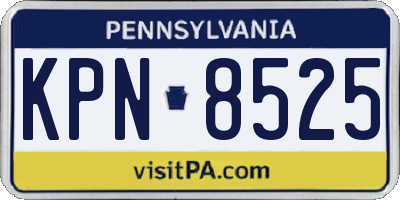 PA license plate KPN8525
