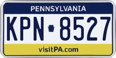 PA license plate KPN8527