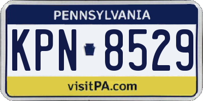 PA license plate KPN8529