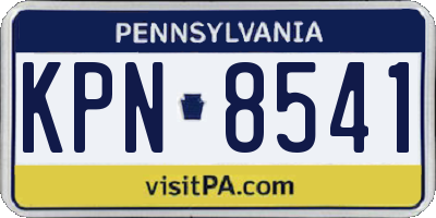 PA license plate KPN8541