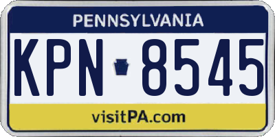 PA license plate KPN8545