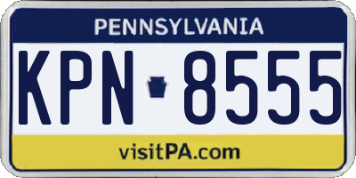 PA license plate KPN8555