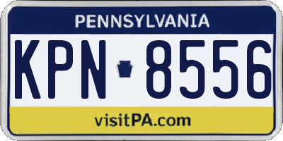 PA license plate KPN8556
