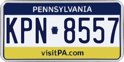 PA license plate KPN8557