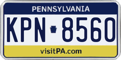 PA license plate KPN8560