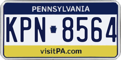 PA license plate KPN8564