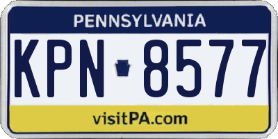 PA license plate KPN8577
