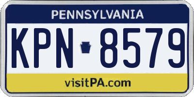 PA license plate KPN8579