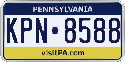 PA license plate KPN8588