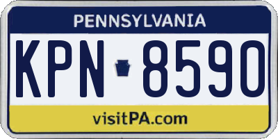 PA license plate KPN8590