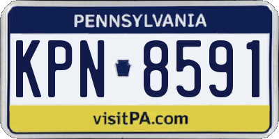 PA license plate KPN8591