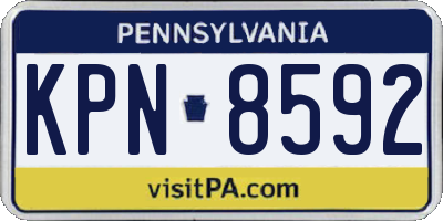 PA license plate KPN8592