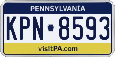 PA license plate KPN8593