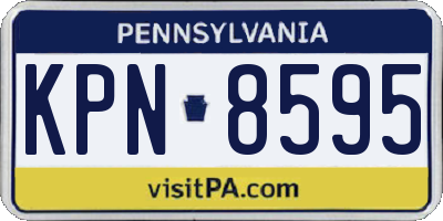 PA license plate KPN8595