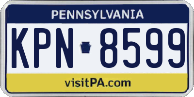 PA license plate KPN8599