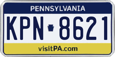 PA license plate KPN8621