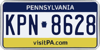 PA license plate KPN8628