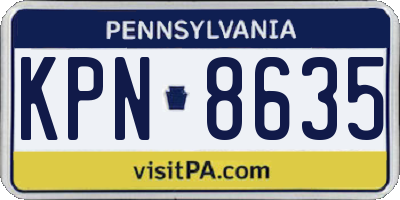 PA license plate KPN8635