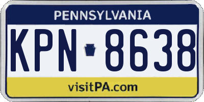 PA license plate KPN8638