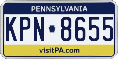 PA license plate KPN8655