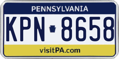 PA license plate KPN8658