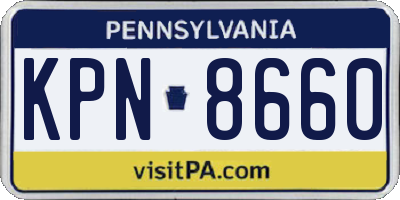 PA license plate KPN8660