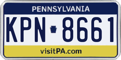 PA license plate KPN8661