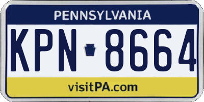PA license plate KPN8664