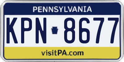 PA license plate KPN8677