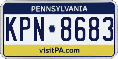 PA license plate KPN8683