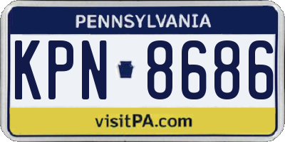 PA license plate KPN8686