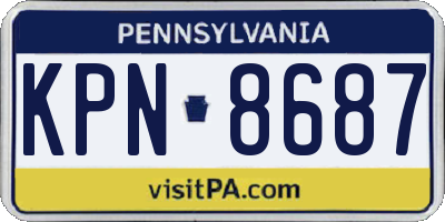 PA license plate KPN8687