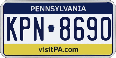 PA license plate KPN8690