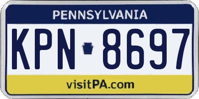 PA license plate KPN8697