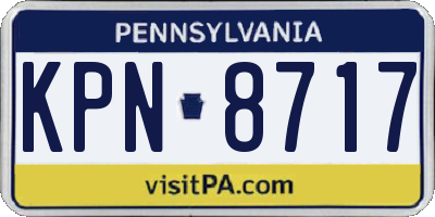 PA license plate KPN8717