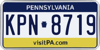 PA license plate KPN8719