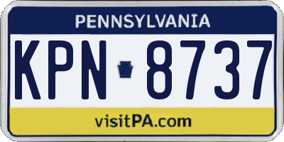 PA license plate KPN8737