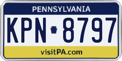 PA license plate KPN8797