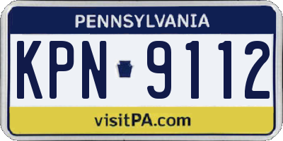 PA license plate KPN9112