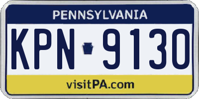 PA license plate KPN9130