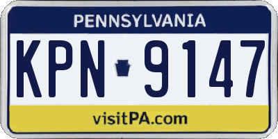 PA license plate KPN9147
