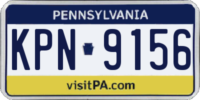 PA license plate KPN9156
